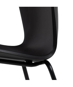 4 chaises noir design polypropilène - Anco - Yesdeko