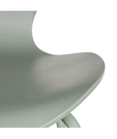 4 chaises en résine vert design empilable - Anco - Yesdeko