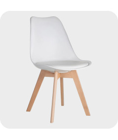 Chaise scandinave blanche 49x43x84cm (Lot de 4) |YESDEKO