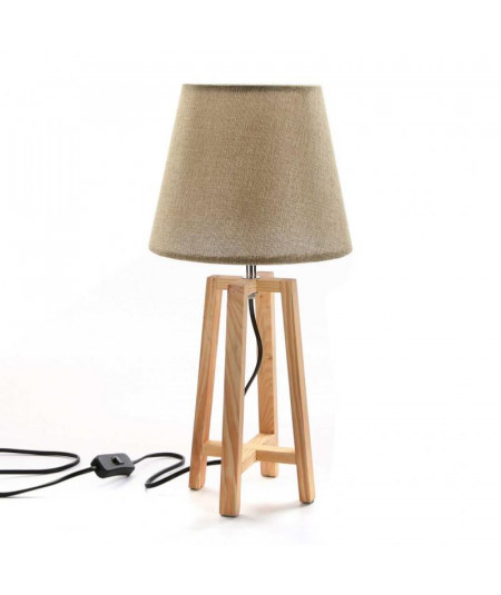 Lampe sur trépied en bois H48cm - Scandi |YESDEKO