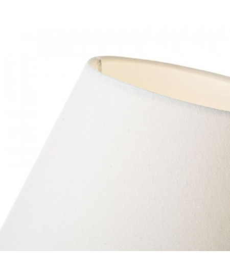 Lampe à poser sur trépied blanc et bois H44cm |YESDEKO