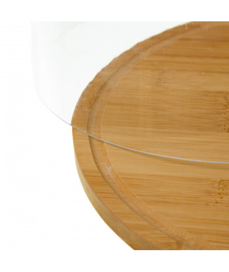 Cloche à fromage en bambou avec couvercle |YESDEKO