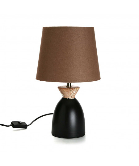 Lampe de table effet bois noir et marron |YESDEKO