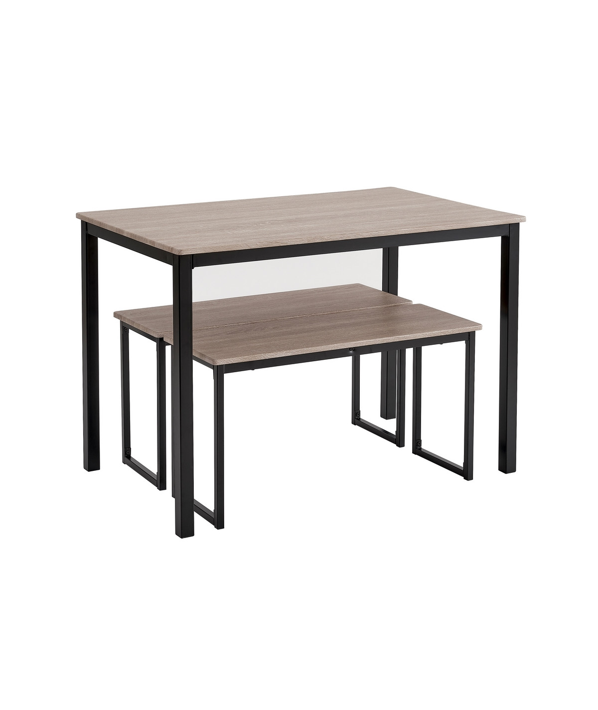 Set 1 table rectangulaire et 2 bancs assortis |YESDEKO