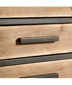 Bureau bois et métal 5 tiroirs -  Saturne |YESDEKO