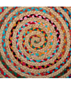 Tapis jute rond multicolore Diam120cm - Exotica |YESDEKO