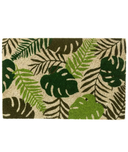 Paillasson en coco vert 60x40cm - Tropicalis |YESDEKO